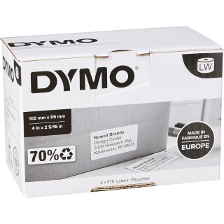 DYMO LabelWriter-Versand-Etiketten 59 x 102 mm weiß 2 Rollen à 575 Etiketten