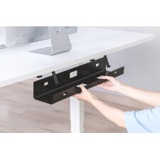 DIGITUS Untertisch-Kabelführungsschiene schwarz