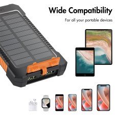 LogiLink Mobiler Zusatzakku mit Solar 6.000 mAh schwarz