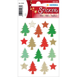 HERMA Weihnachts-Sticker DECOR "Oh Tannenbaum" 3 Blatt à 16 Sticker