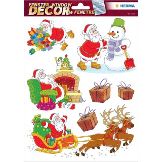 HERMA Weihnachts-Fensterbild "Fröhlicher Weihnachtsmann"