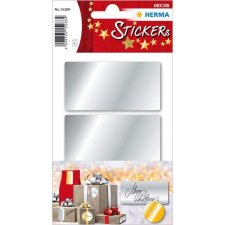 HERMA Weihnachts-Sticker eckig 34 x 67 mm silber 3 Blatt...