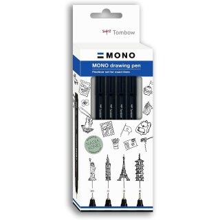 Tombow Fineliner MONO drawing pen "Fine Set" 4er Set