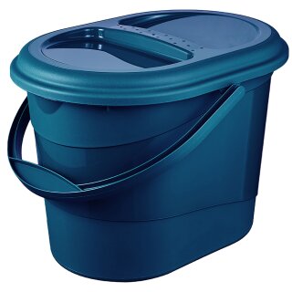 keeeper Bio-Abfalleimer "elsa" mit Deckel oval eco-blue