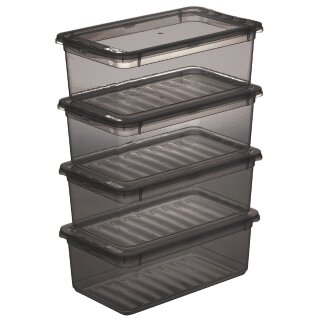 keeeper Aufbewahrungsboxen-Set "bea" 4x 5,6 L crystal-grey