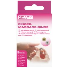 HARO Finger-Massage-Ringe aus Carbonstahl 5er-Set 2x gold...