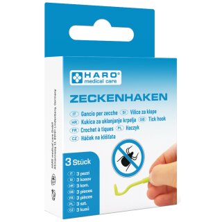HARO Zeckenhaken aus ABS grün 3er Set
