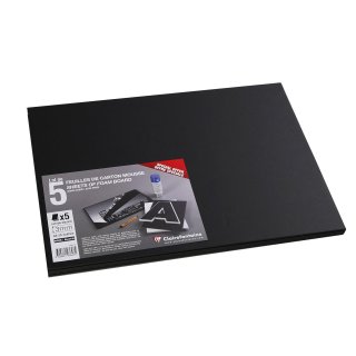 Clairefontaine Foam Board 297 x 420 mm (A3) 3 mm schwarz 5 Platten in Folie