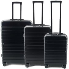 JSA Reisetrolley-Set 50% recycletes ABS 3er Set schwarz