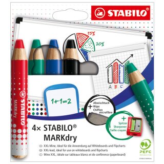 STABILO Marker MARKdry 4er Etui