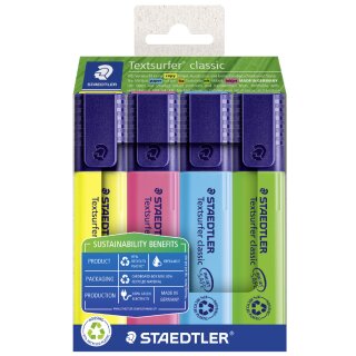 STAEDTLER Textmarker "Textsurfer classic" 4er Etui