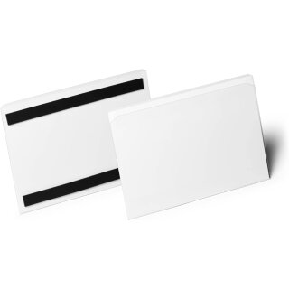 DURABLE Etikettentasche HARD COVER magnetisch DIN A5 quer 10 Stück