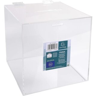 EXACOMPTA Aktionsbox aus Acryl glasklar mit Einwurfschlitz