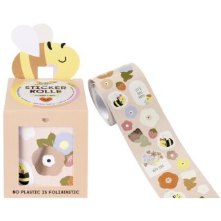 folia Sticker FLOWERS & BEES auf Rolle 4 m