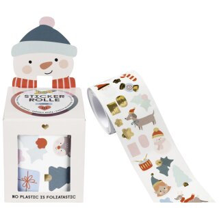 folia Weihnachts-Sticker WINTER 464 Sticker auf Rolle 4 m