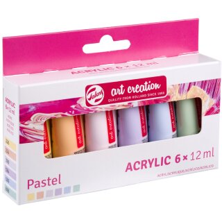 ROYAL TALENS Acrylfarbe Art Creation Pastel Set 6 x 12 ml