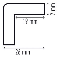 DURABLE Eckschutzprofil C19 Länge: 1 m schwarz/gelb...
