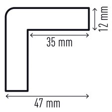 DURABLE Eckschutzprofil C35 Länge: 1 m schwarz/gelb...