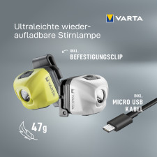 VARTA Kopflampe Outdoor Sports Ultralight H30R gelb