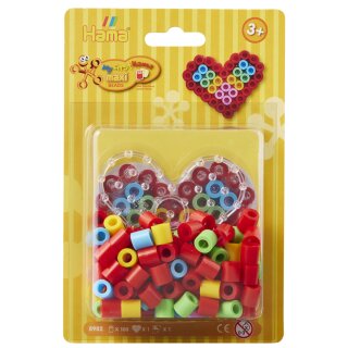 Hama Bügelperlen maxi "Kleines Herz" im Blister" 100 Bügelperlen