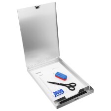 Läufer Formularhalter mit Box aus Aluminium DIN A4