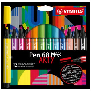 STABILO Fasermaler Pen 68 MAX 12er Etui ARTY