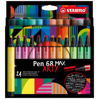 STABILO Fasermaler Pen 68 MAX 24er Etui ARTY