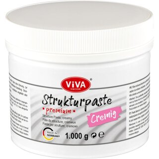 ViVA DECOR Strukturpaste PREMIUM cremig weiß 1.000 g Künstlerqualität