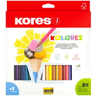 Kores Dreikant-Buntstifte "Kolores" 24er Karton-Etui