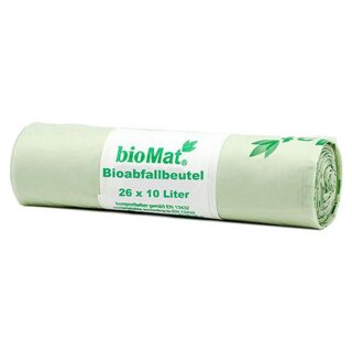 bioMAT Kompostbeutel 10 Liter grün 26 Stück