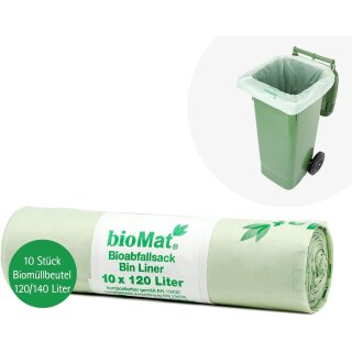 bioMAT Kompostbeutel 120 Liter grün 10 Stück