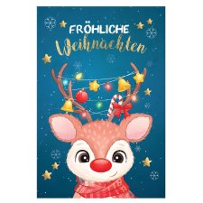 SUSY CARD Weihnachtskarte "Rentier mit...