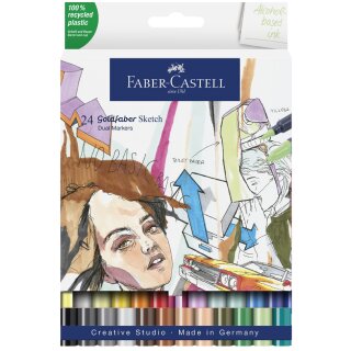FABER-CASTELL Sketch Marker GOLDFABER 24er Etui