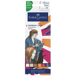 FABER-CASTELL Sketch Marker GOLDFABER 6er Etui Manga