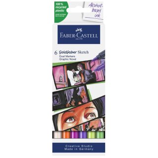 FABER-CASTELL Sketch Marker GOLDFABER 6er Etui Graphic