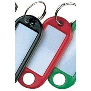 RESKAL Schlüsselanhänger mit Ring Durchmesser: 14 mm rot 20 Schlüsselanhänger