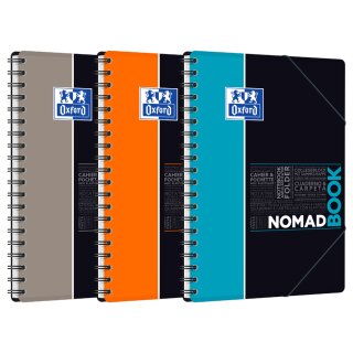 Oxford Studium Collegeblock "NOMADBOOK" B5 kariert zufällige Farbe (1 Stück)
