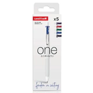 uni-ball Gel-Tintenroller one UMNS/07 5er Set "Klassik"
