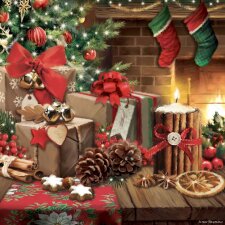 PAPSTAR Weihnachts-Motivservietten "Cozy...
