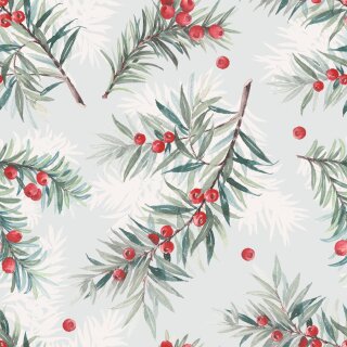 PAPSTAR Weihnachts-Motivservietten "Yew Branches" 20 Stück