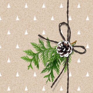 PAPSTAR Weihnachts-Motivservietten "Simply Natural" 330 x 330 mm 20 Stück