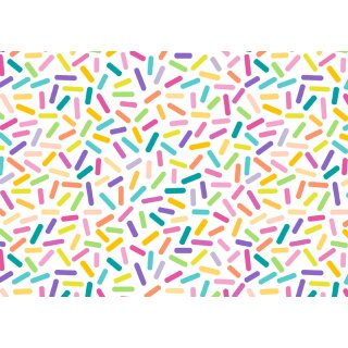 SUSY CARD Geschenkpapier "Sprinkles white" auf Rolle (B)700 mm x (L)1,5 m