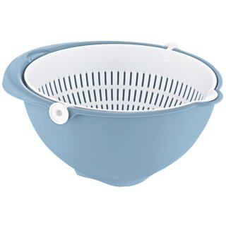 keeeper 2in1 Schüssel-Sieb "stella" klein nordic-blue