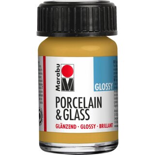 Marabu Farbe "Porcelain & Glass" glänzend 15 ml gold
