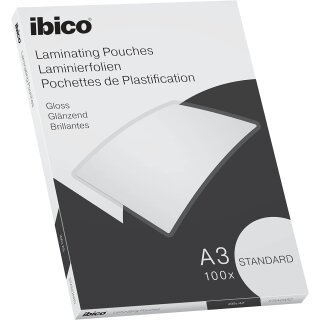 ibico Basics Laminierfolientasche DIN A3 glänzend 250 mic 100 Stück