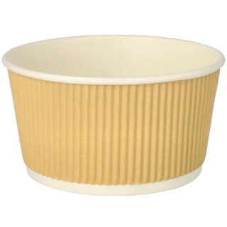 PAPSTAR Suppenbecher "pure" Ripple Wall 998 ml beige 25 Stück
