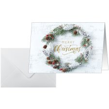 sigel Weihnachtskarte "Christmas wreath" DIN A6...