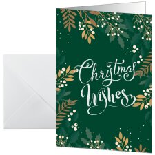 sigel Weihnachtskarte "Christmas wishes" DIN A6...