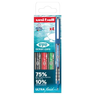 uni-ball Tintenroller eye ocean care 0.7 4er Etui