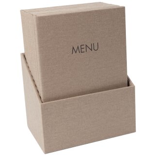 sigel Speisekarten-Mappe MENU DIN A4 beige 10er Box